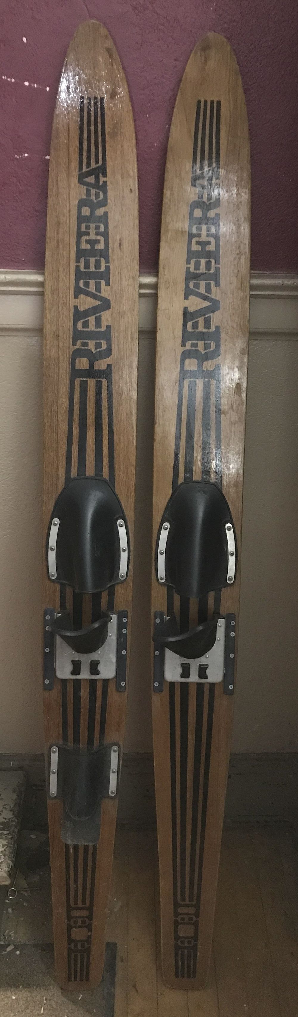 Lot 249: Vintage Wood Riviera Waterskis