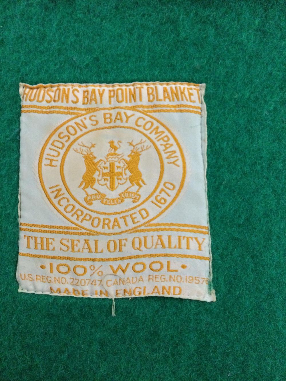 Lot 130: Hudson Bay Blanket 100% Wool