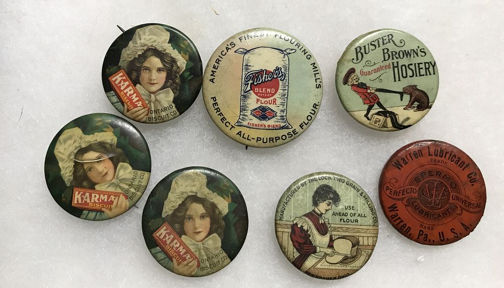 Lot 182: Early 1900s Advertising Buttons (7)