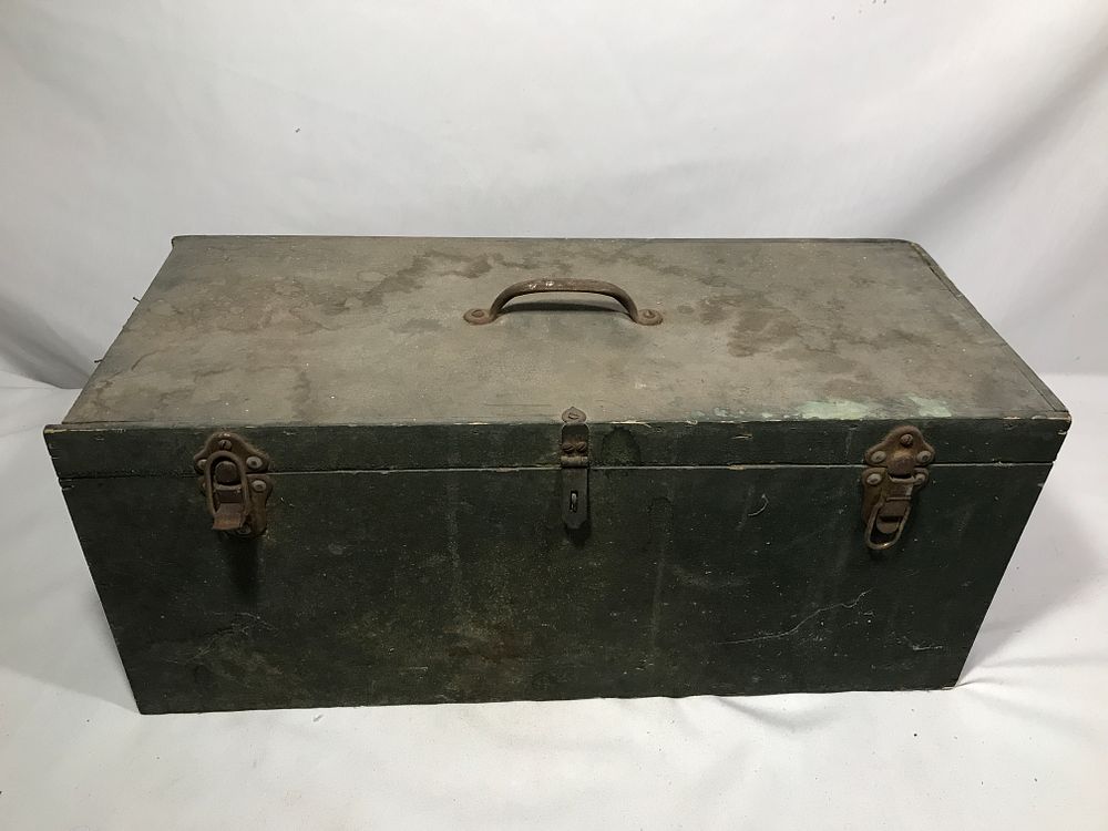 Lot 264: Vintage Wooden Fishing Box