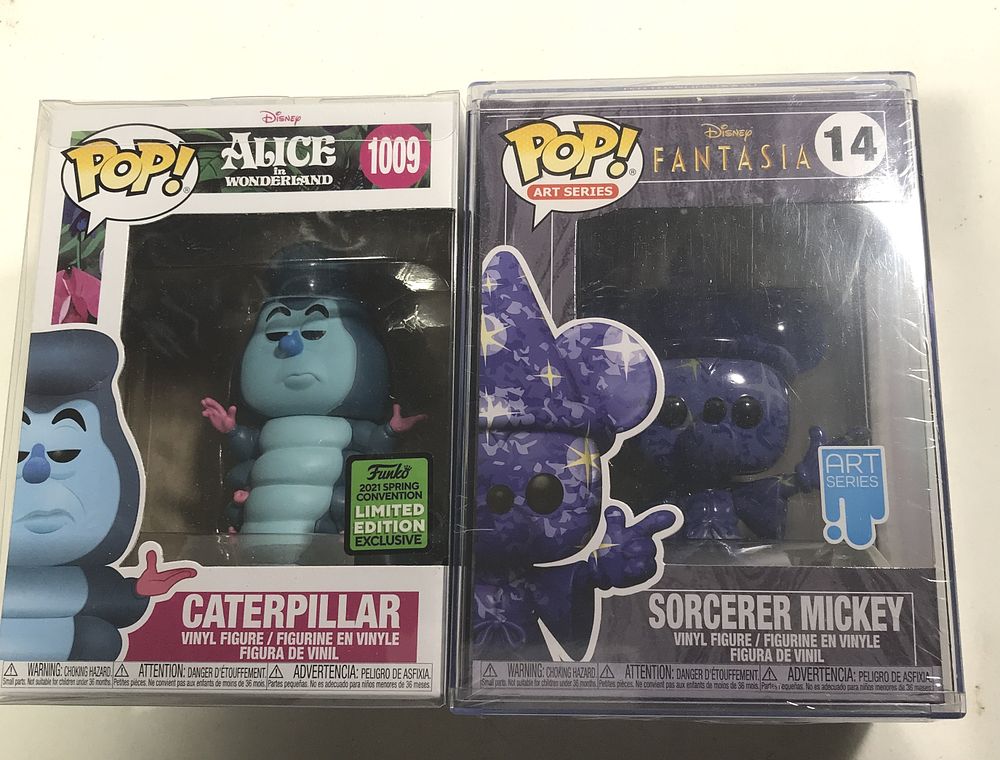 Lot 334: Disney Funko Pop! Caterpillar & Mickey