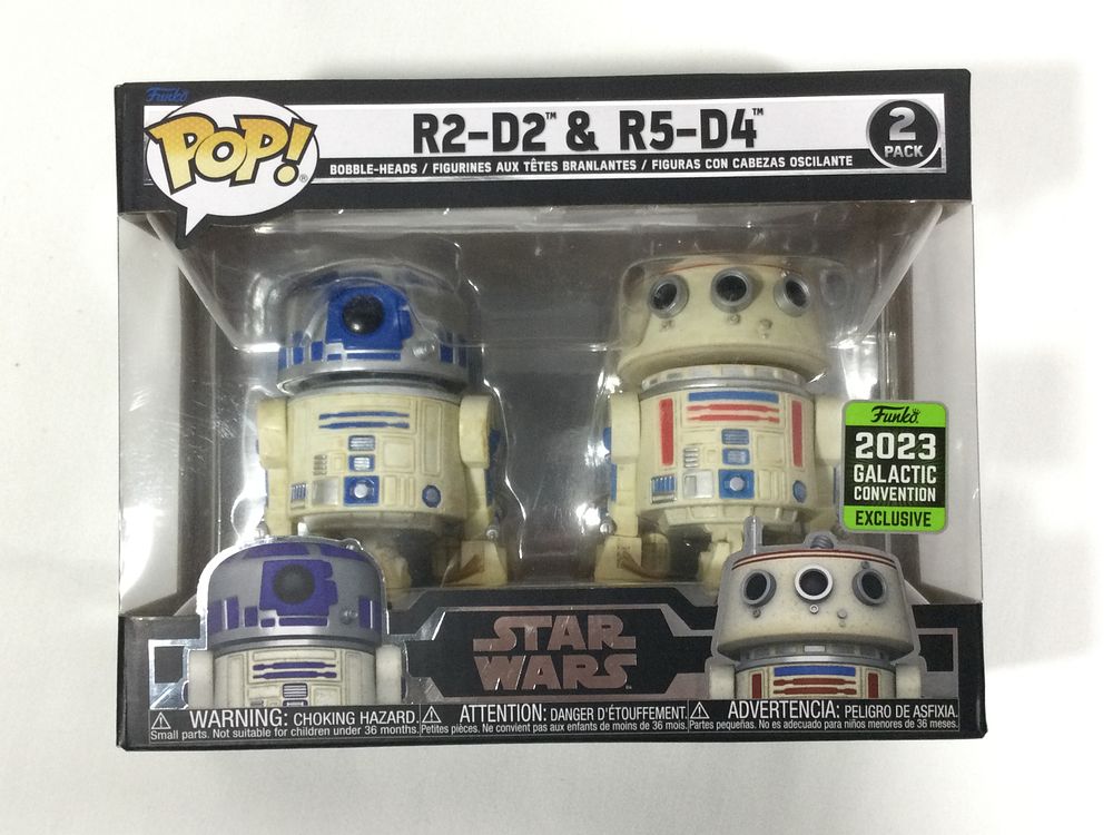 Lot 342: Funko Pop R2-D2 and R5-D4 Pack