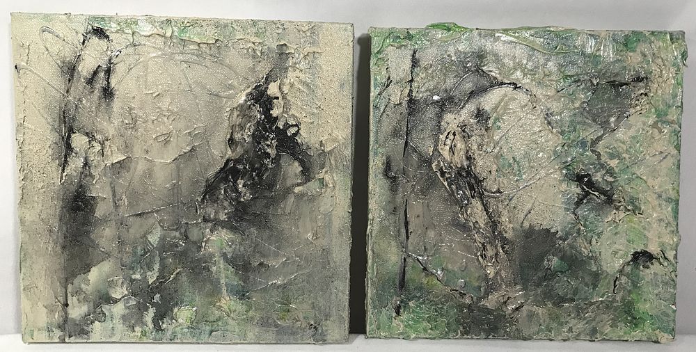 Lot 1203: Enid Edelman Abstract Paintings (2)