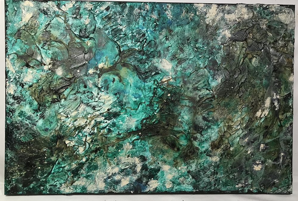 Lot 1206: Enid Edelman TIDAL POOL Acrylic on Canvas