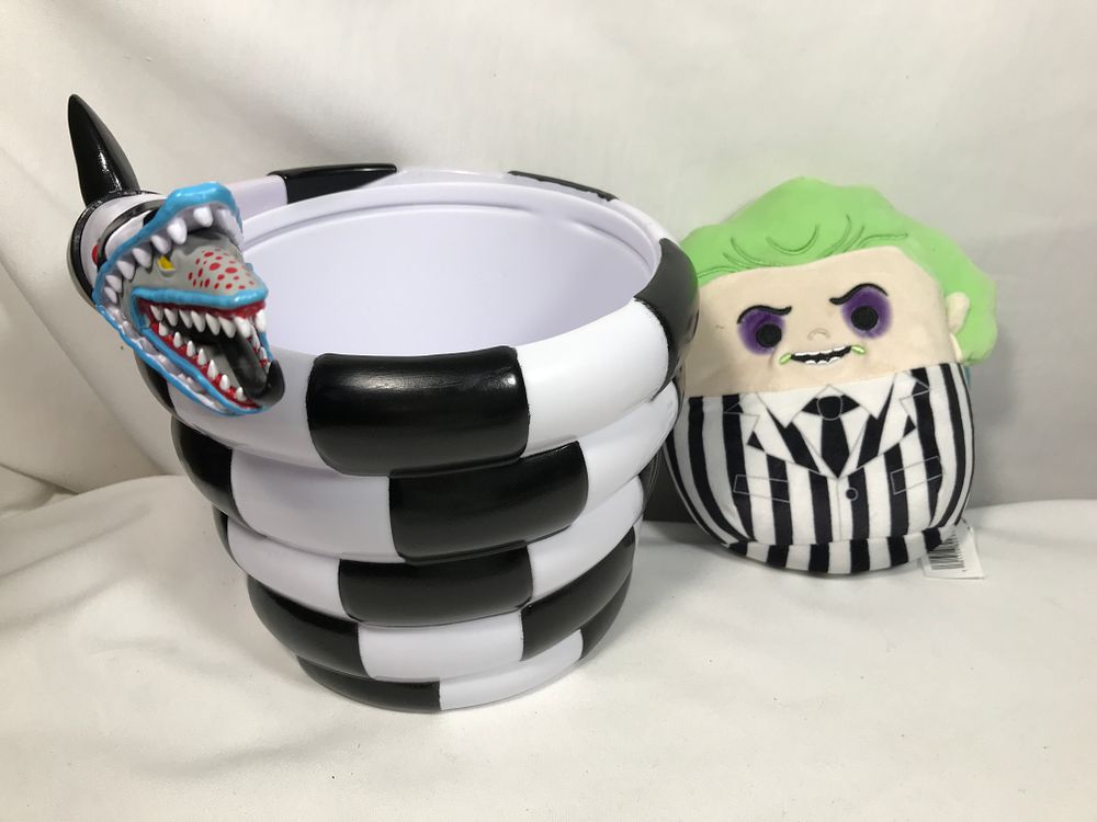 Lot 381: Beetlejuice Squishmallow & Sandworm Bucket