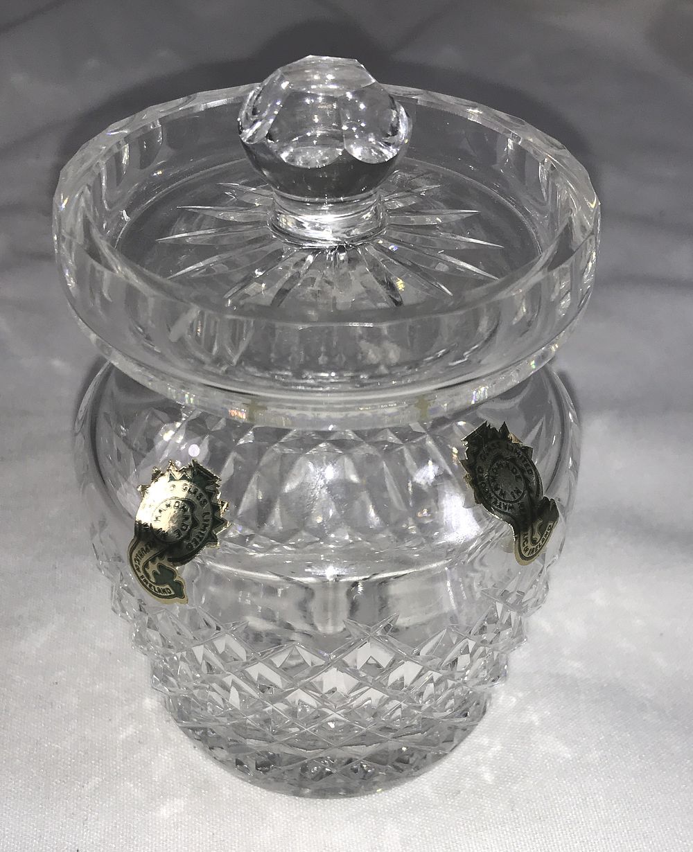 Lot 528: Waterford Glass Limited Biscuit Jar