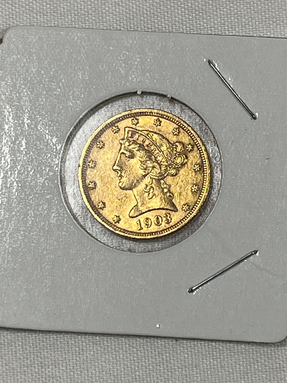 Lot 465: 1903-S Liberty Head Half Eagle