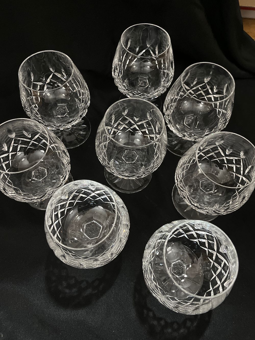 Lot 467: Waterford Lismore Brandy Balloon Glasses (8)