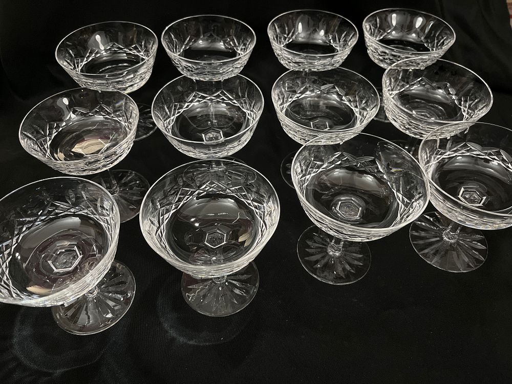 Lot 468: Waterford Lismore Sherbert Champagne Glasses (12)