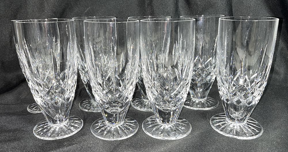 Lot 470: Waterford Footed Beer Glasses (8)