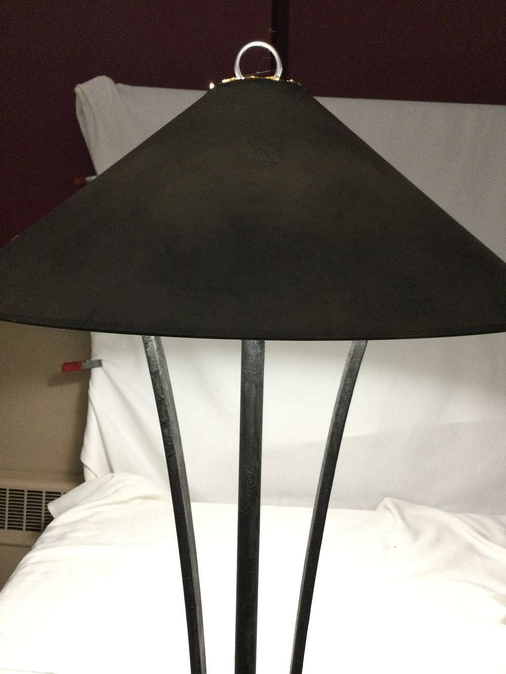 Lot 1242: Wrought Iron Floor Lamp w/ Shade