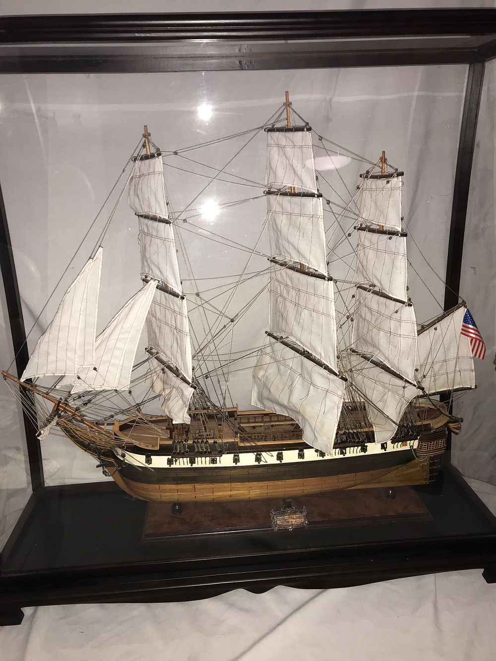 Lot 299: USS Constellation 1737 Model Ship in Case