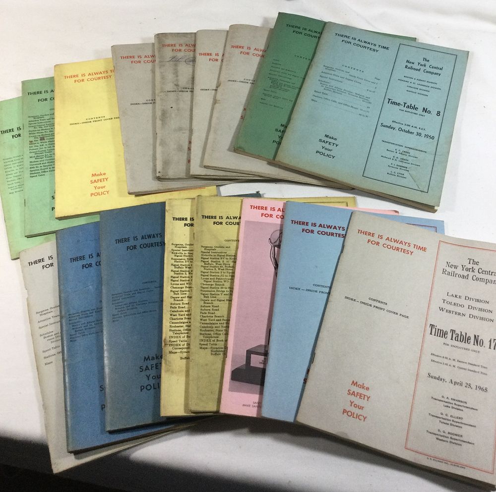 Lot 327: New York Central Railroad Company Timetables (17)