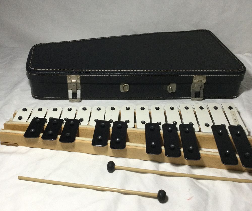 Lot 424: Vintage Xylophone with Black Carry Case