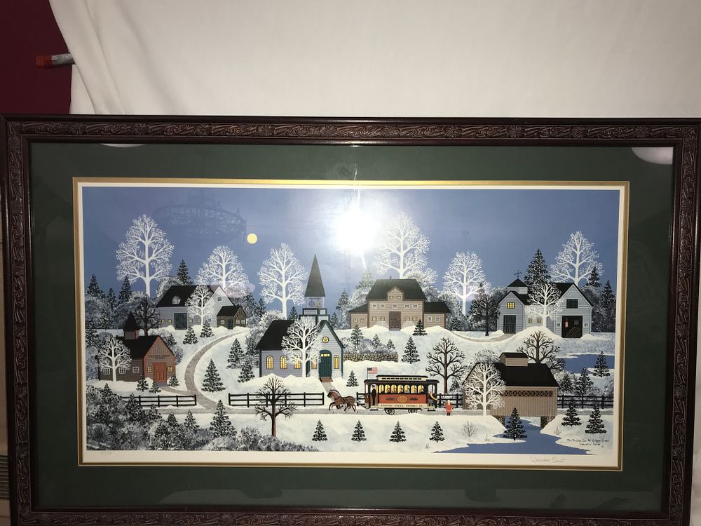 Lot 496: Trolley Car at Crippen Creek by Wooster Scott