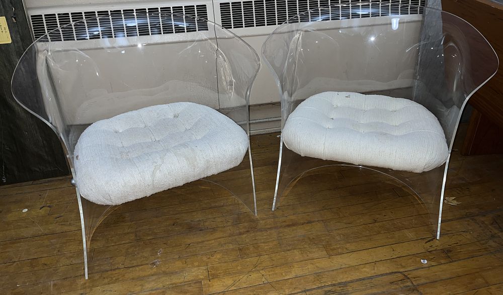 Lot 428: Acrylic Clear Chairs (2)