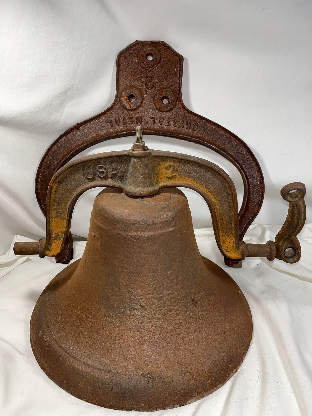 Lot 431: Vintage Crystal Metal Dinner Bell