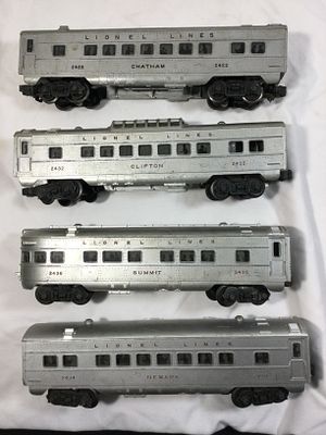 Lionel Lines 4 Car Collection. Includes: Chatham 2422, Clifton 2432, Summit 2436 &amp; Newark 