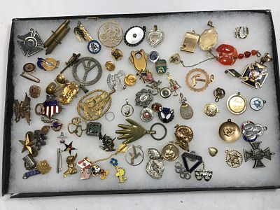 Pins & Pendants Collection: Military,. 4H, Girl Scouts, Service Pins, Mickey Mouse & more