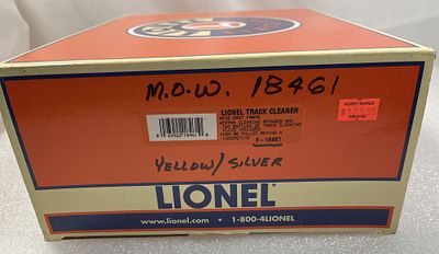 Lionel M.O.W. Track Cleaner in org box. Yellow/Silver, in org box