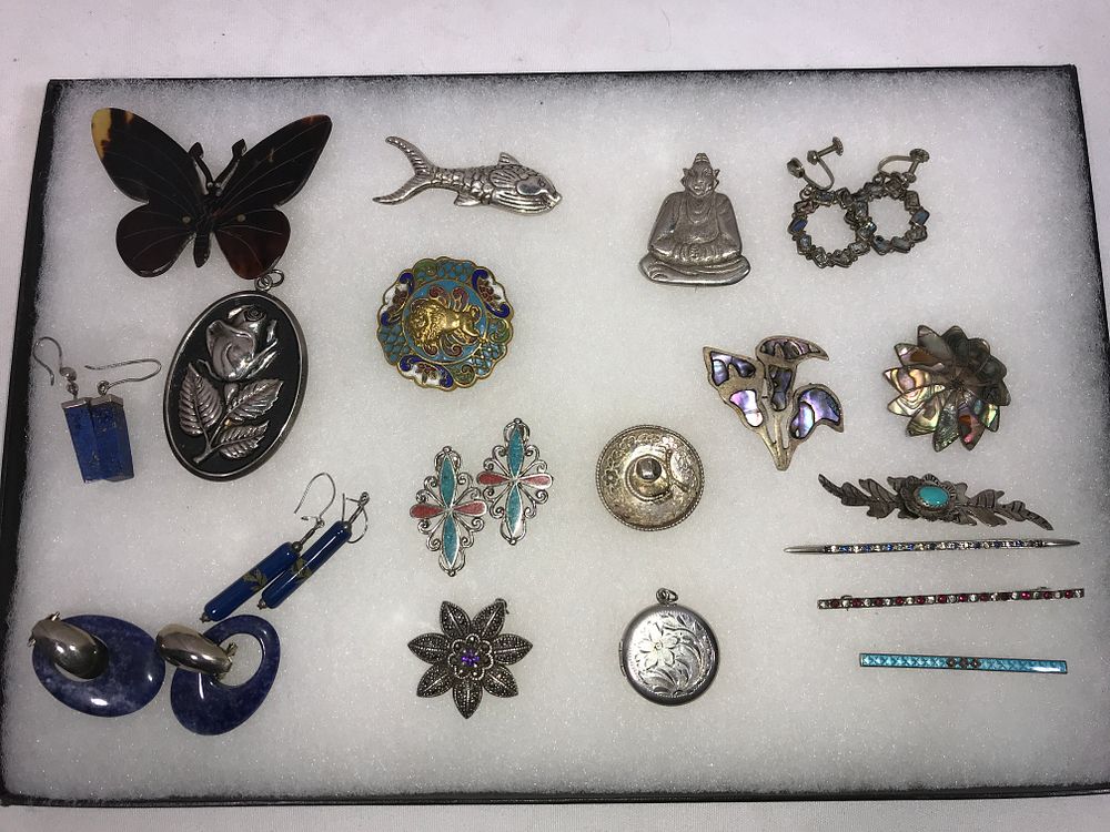 Lot 150: Silver Lot - Includes Lapis, Turquoise, Marcasite,