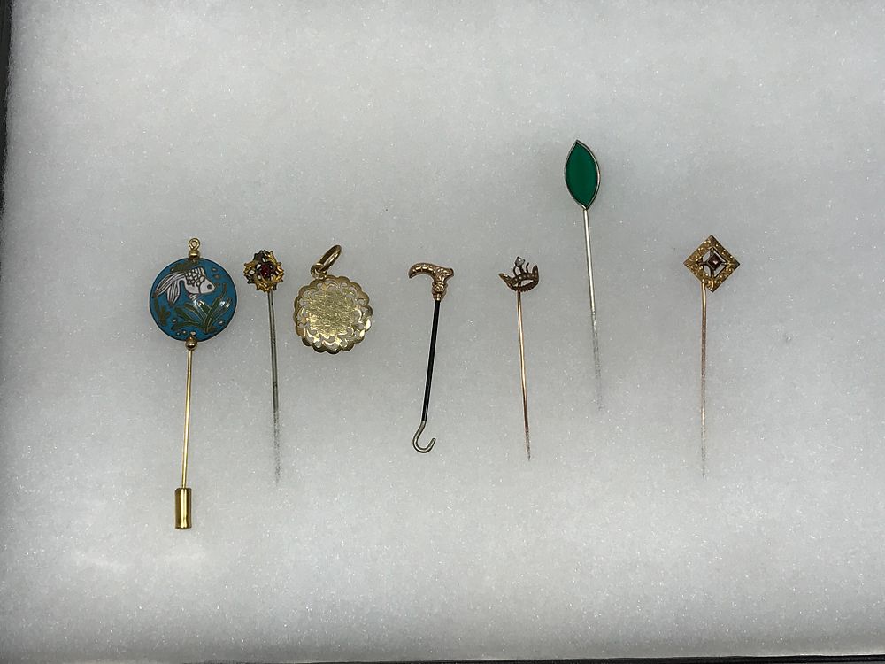 Lot 158: Stickpin Collection with Pendant