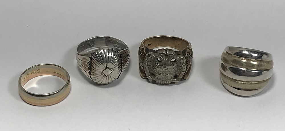 Lot 177: Sterling Rings (4)
