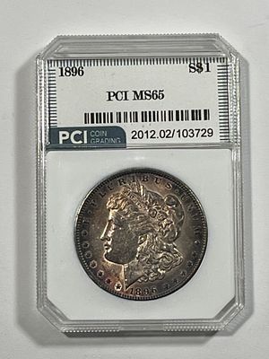 1896 Morgan Dollar PCI MS65. PCI Coin Grading