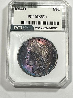 1884 O Morgan Dollar PCI MS65+. .
