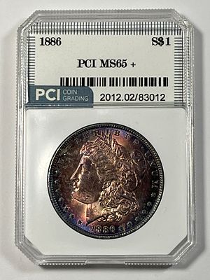 1886 Morgan Dollar PCI MS65+. PCI Graded