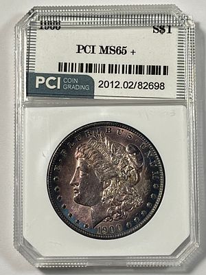 1900 Morgan Dollar PCI MS65+. PCI graded