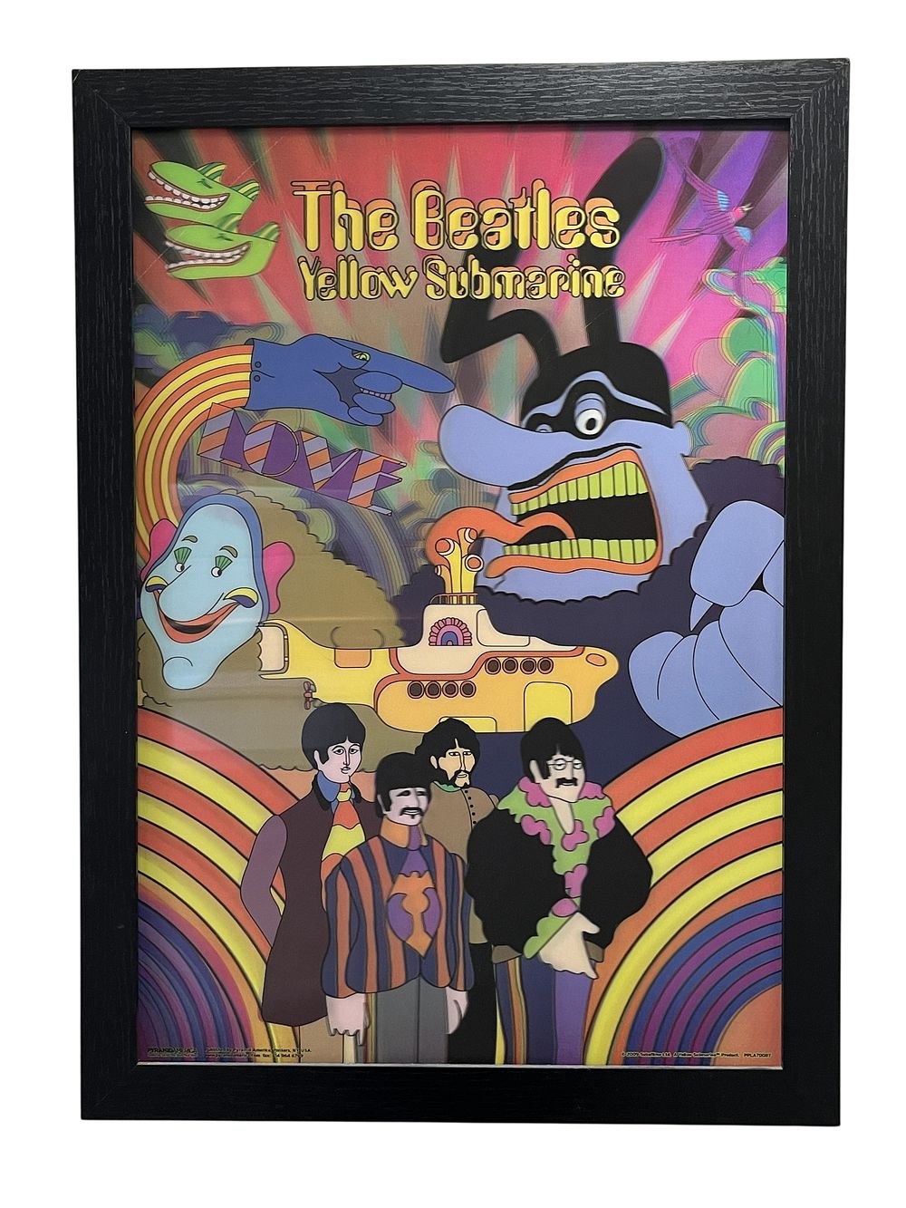Lot 102: The Beatles "Yellow Submarine" Framed 3D Lenticular Poster, Pyramid America