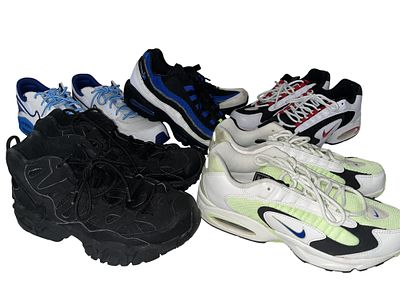 Nike Collection of Five Pairs of Air Max and Athletic Sneakers Size 10.5. Gently worn, in very 