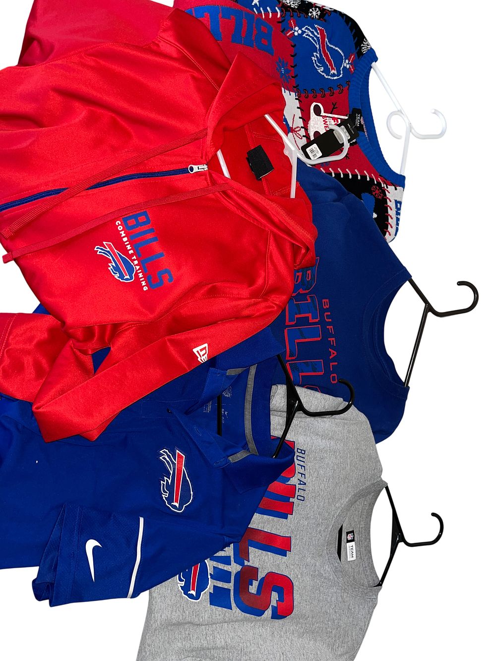 Lot 268c: Buffalo Bills Fan Apparel and Athletic Wear Collection, Retail Lot