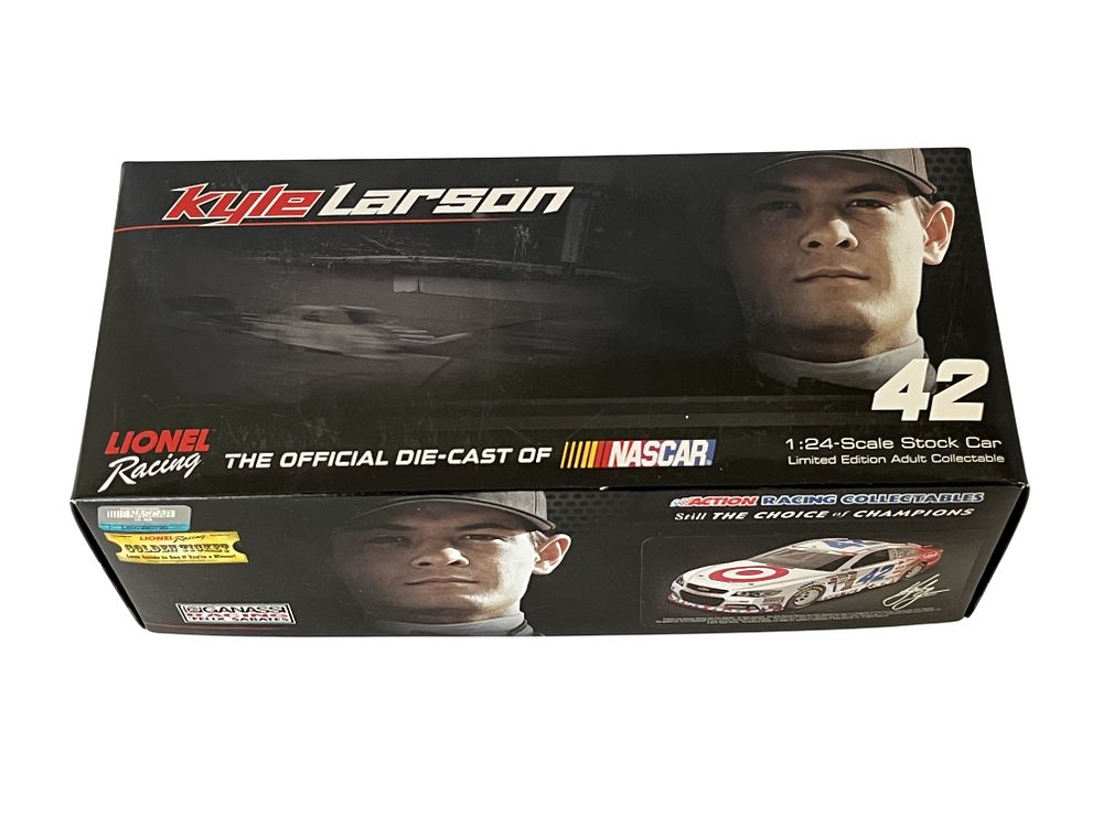 Lot 302c: Lionel Racing Kyle Larson Signed 2014 #42 Target NASCAR Salutes Die-Cast Stock Car with COA