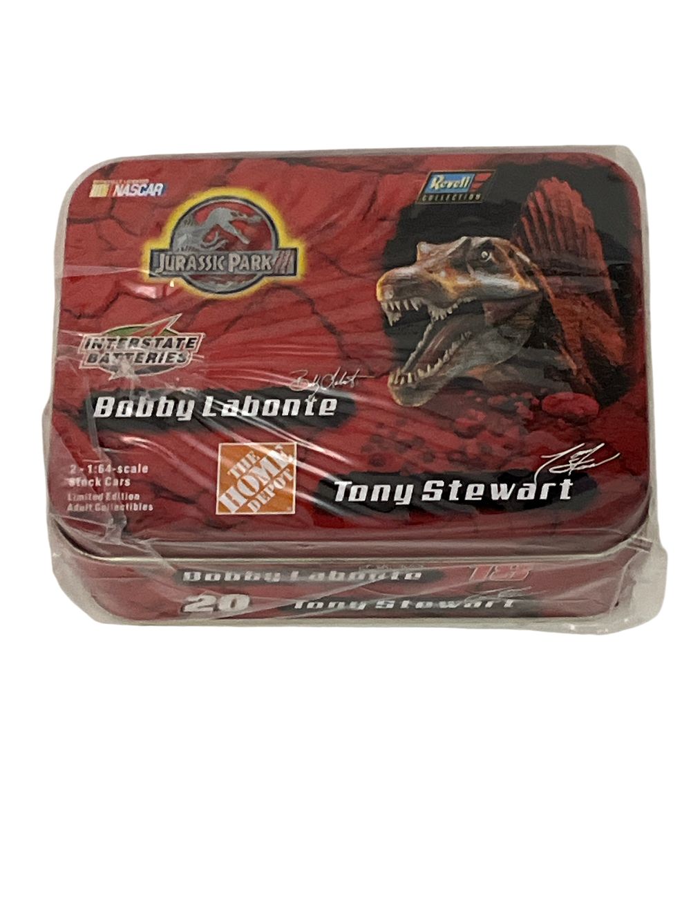 Lot 752: Revell Collection NASCAR Jurassic Park III 1:64 Scale Die-Cast Car Set in Decorative Tin, 2001