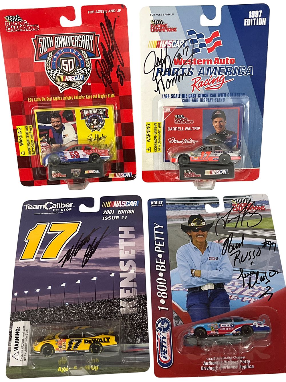 Lot 753: Collection of Racing Champions and Team Caliber 1/64 Scale NASCAR Die-Cast Cars with Signatures, circa 1997-2001