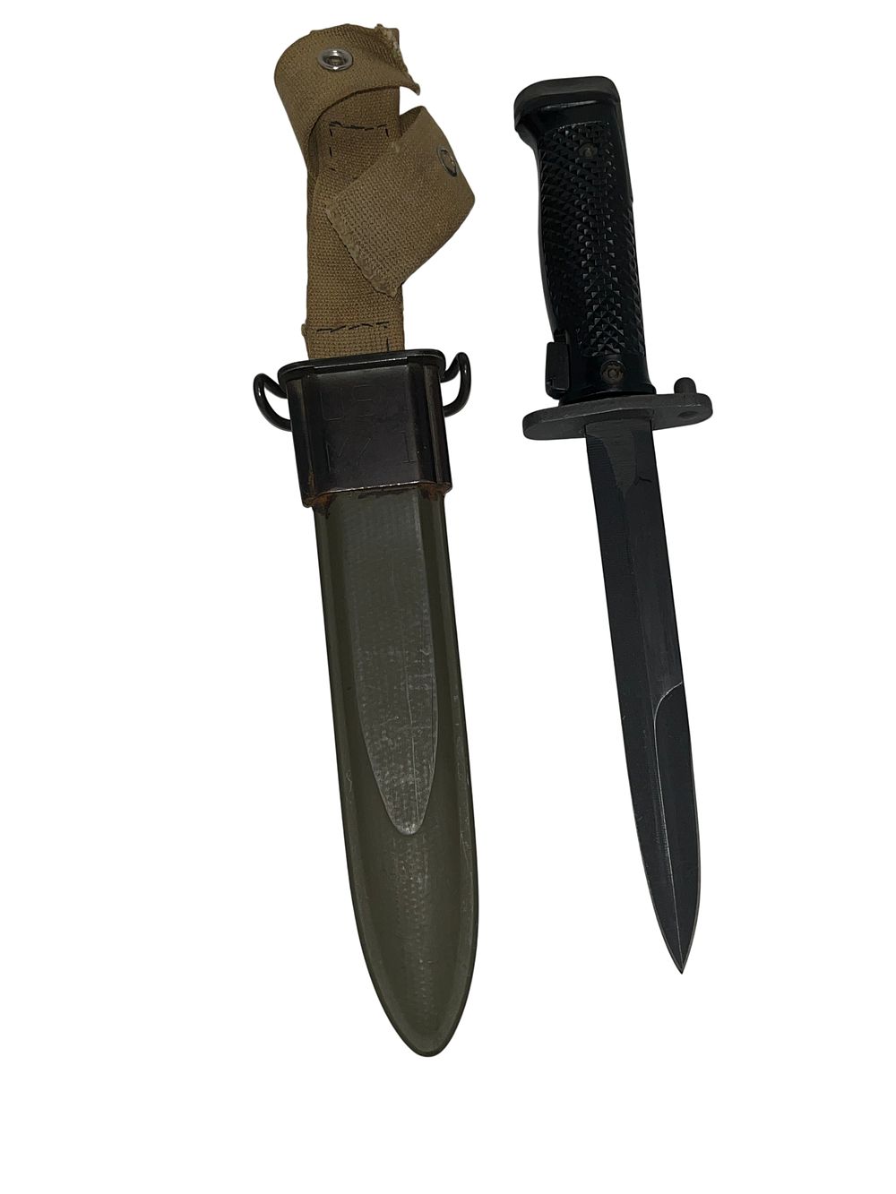 Lot 82: US Military US Navy M5A1 Bayonet and USN MK 1 Scabbard Korean War Era