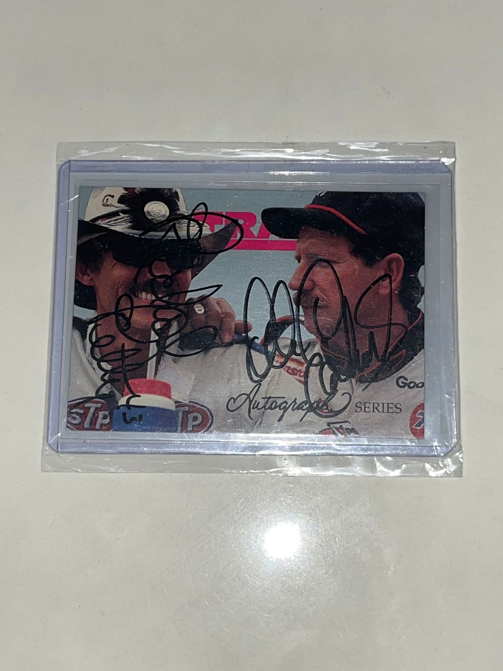 Lot 305i: Earnhardt Petty Autographed 1992 Traks
