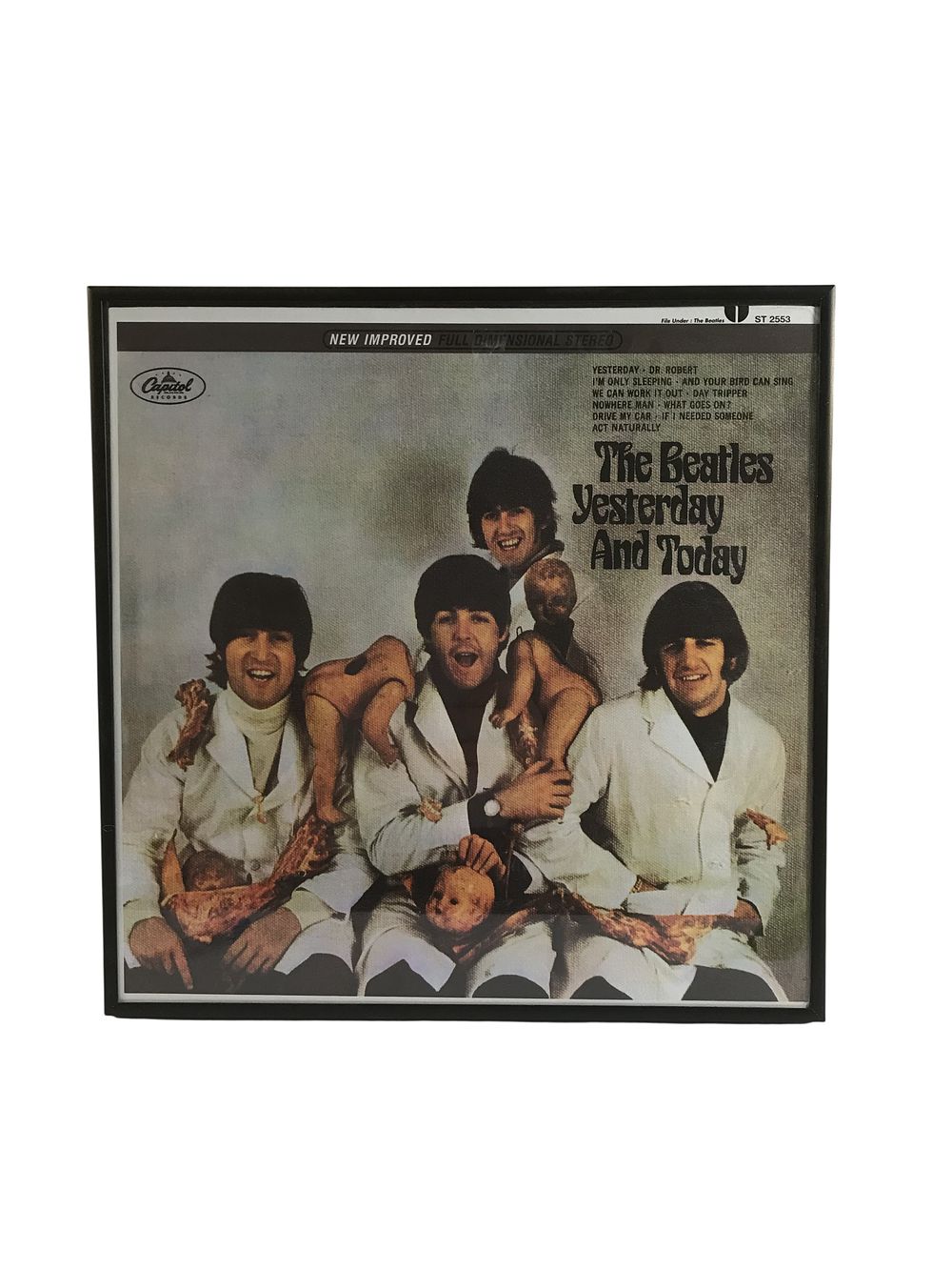 Lot 137: The Beatles Yesterday and Today Butcher Cover Framed Canvas Art Print by Harbortown Industries