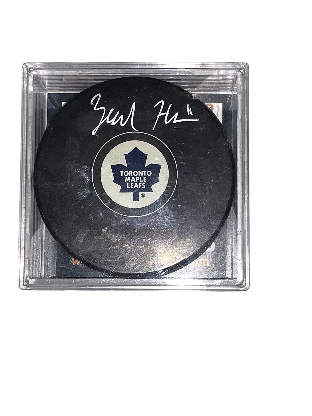 Lot 227: Zach Hyman Autographed Toronto Maple Leafs Hockey Puck