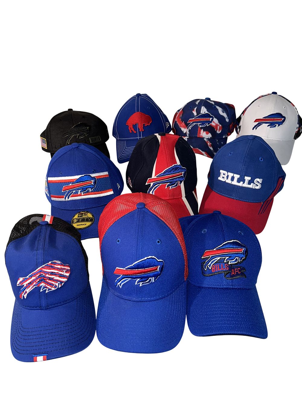 Lot 268m: Buffalo Bills NFL Baseball Caps (10)