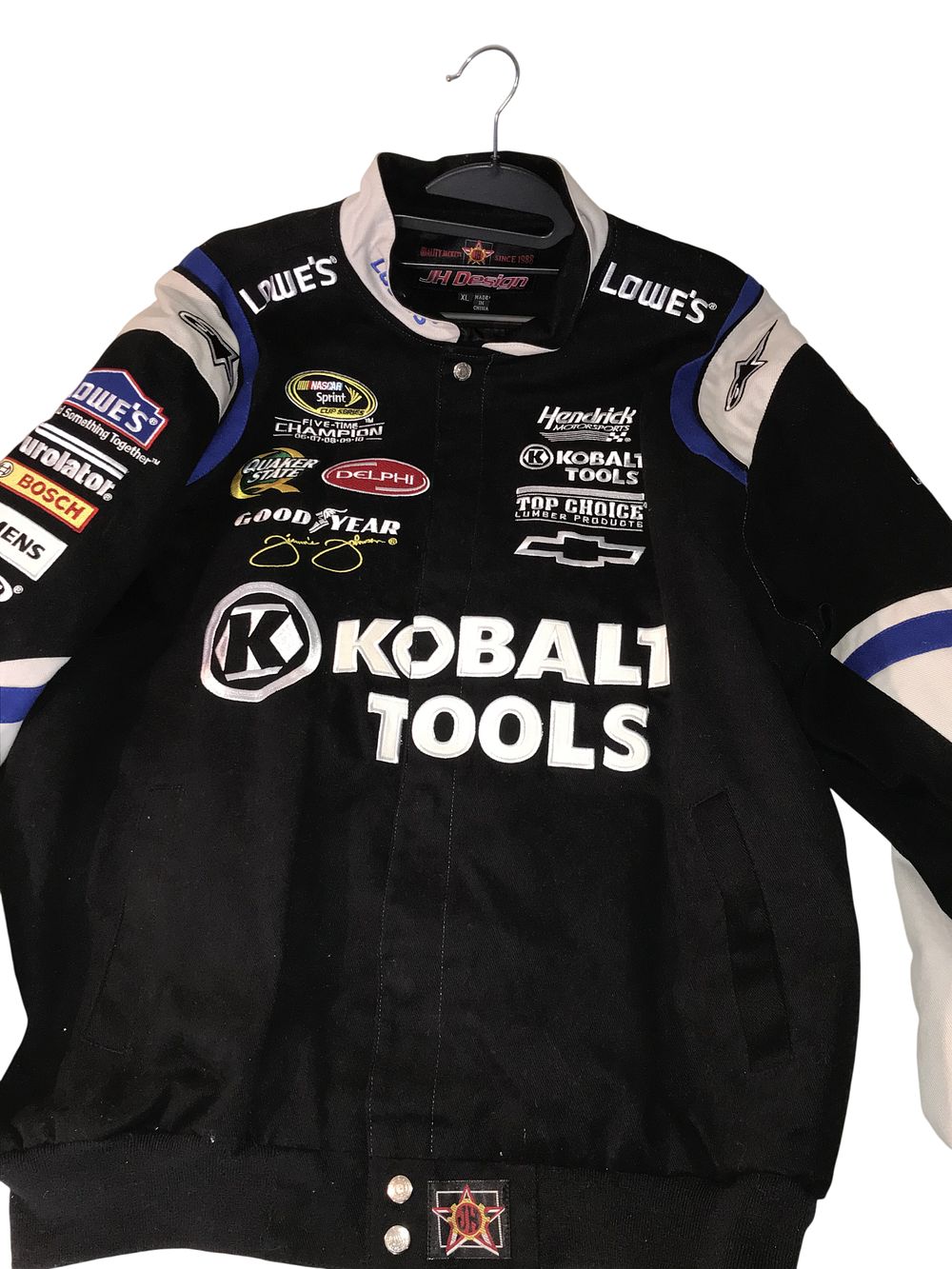 Lot 279: JH Design Jimmie Johnson Lowe's Kobalt Tools NASCAR Racing Jacket