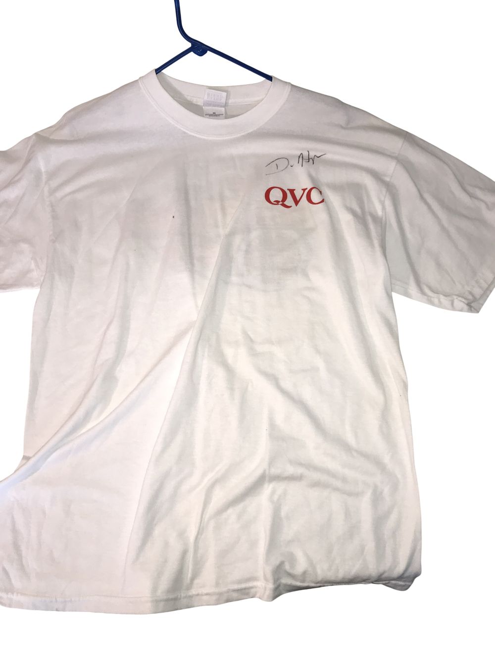 Lot 282: QVC For Race Fans Only Promotional T-Shirt with Unidentified Signature