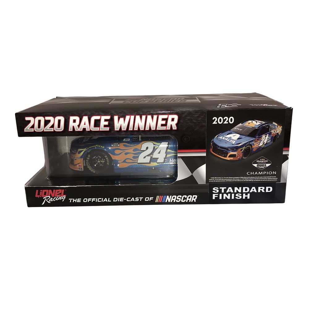 Lot 289a: Lionel Racing William Byron 2020 Axalta Duel 2 Race Win Autographed 1:24 Scale Model Car