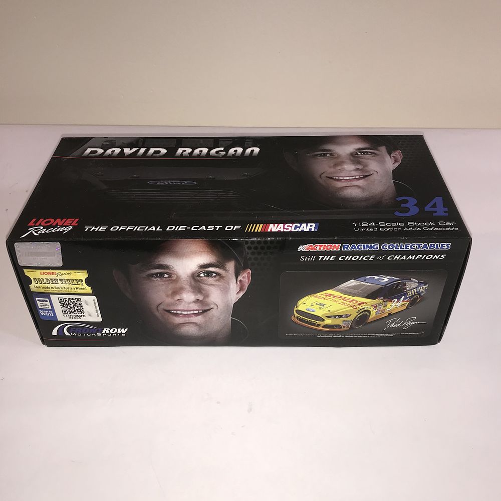 Lot 384: Lionel Racing David Ragan #34 CSX 2014 Ford Fusion Autographed 1:24 Scale Die-Cast Stock Car