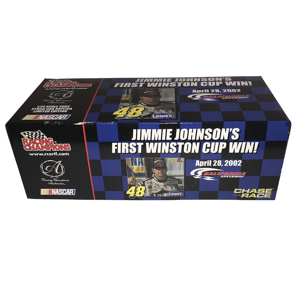 Lot 395b: Racing Champions Authentics Jimmie Johnson 1:24 Scale 2002 First Winston Cup Win Die-Cast Stock Car
