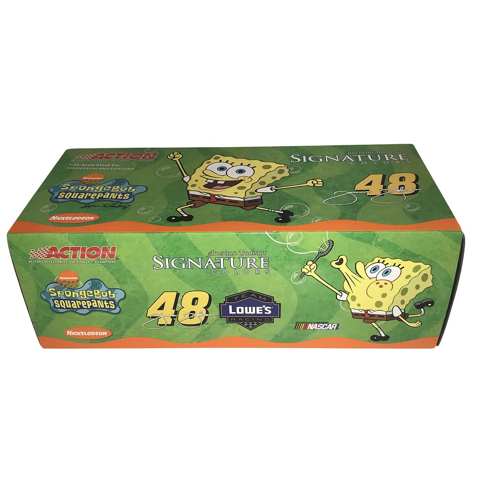Lot 2507: Action Jimmie Johnson No. 48 Lowe's SpongeBob SquarePants 2003 Chevrolet Monte Carlo 1:24 Scale Die-Cast Stock Car