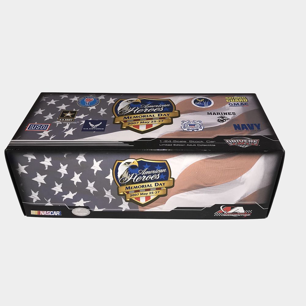 Lot 2519: Jimmie Johnson 2007 Motorsports Authentics 1:24 Scale No. 48 Lowe's American Heroes Chevrolet Monte Carlo SS Die-Cast Stock Car