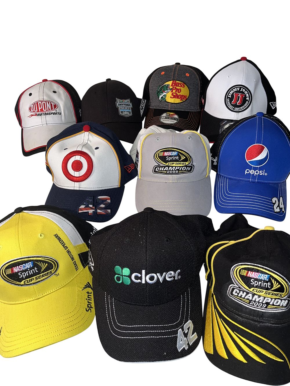 Lot 3010: A Collection of NASCAR and Corporate Sponsored Baseball Caps featuring New Era and Black Clover